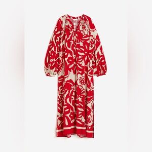H&M Floral Red and Cream Maxi dress